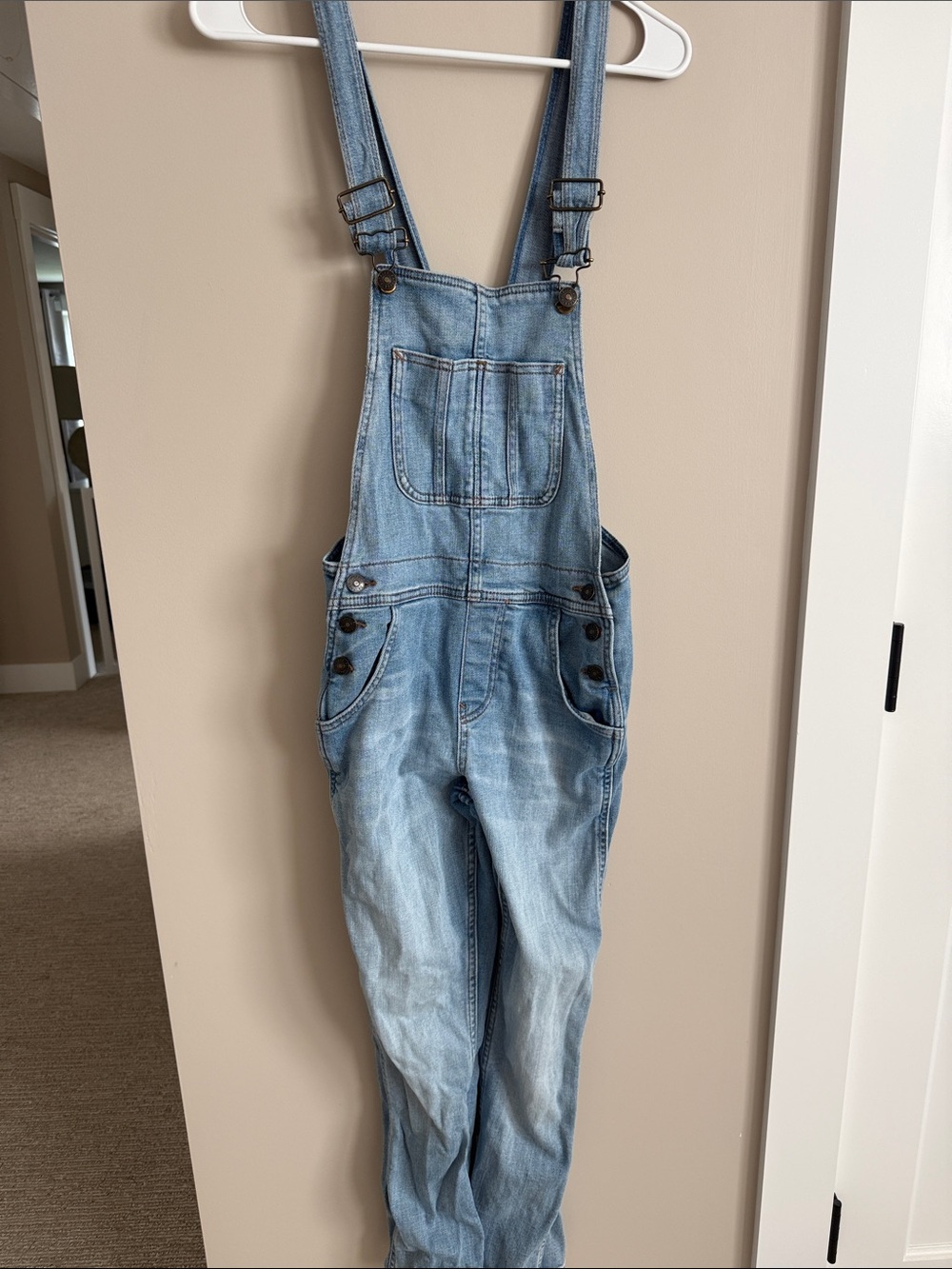 Fat Face Light Blue Denim Overalls